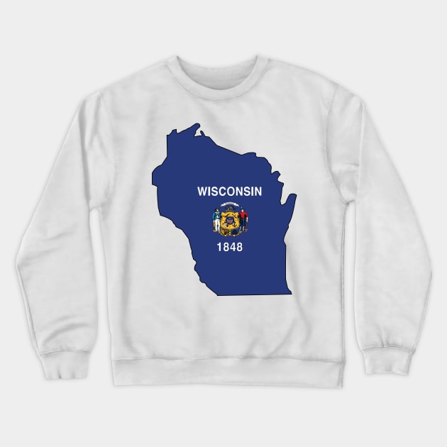 Wisconsin Crewneck Sweatshirt by somekindofguru